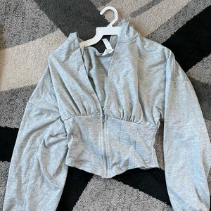 Grey corset hoodie